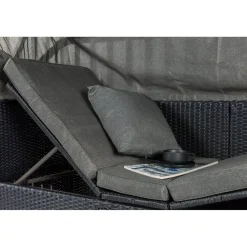 Aurinkovuode katoksella Nopy, harmaa/musta*Venture Home Clearance
