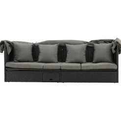 Aurinkovuode katoksella Nopy, harmaa/musta*Venture Home Clearance