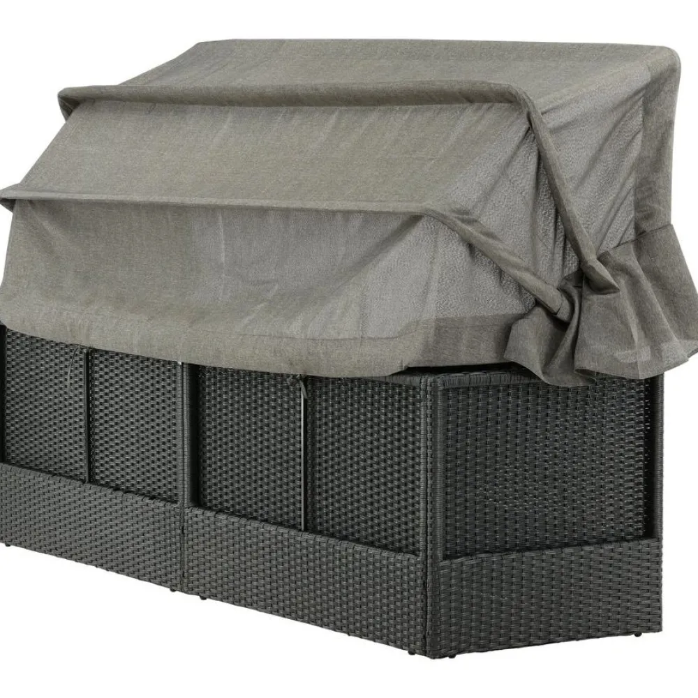 Aurinkovuode katoksella Nopy, harmaa/musta*Venture Home Clearance