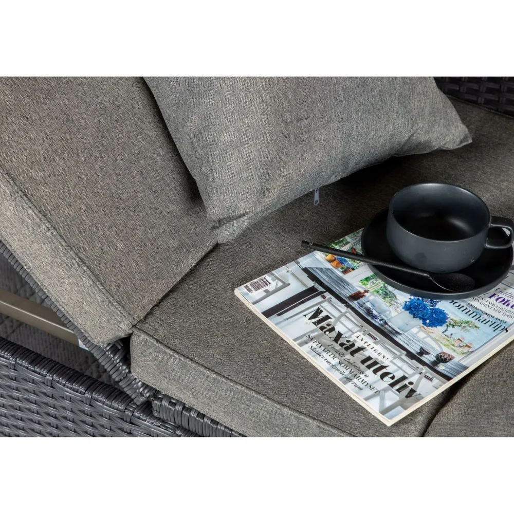 Aurinkovuode katoksella Nopy, harmaa/musta*Venture Home Clearance