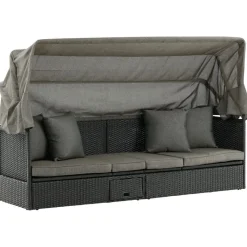 Aurinkovuode katoksella Nopy, harmaa/musta*Venture Home Clearance