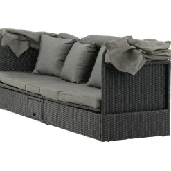 Aurinkovuode katoksella Nopy, harmaa/musta*Venture Home Clearance