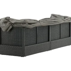Aurinkovuode katoksella Nopy, harmaa/musta*Venture Home Clearance