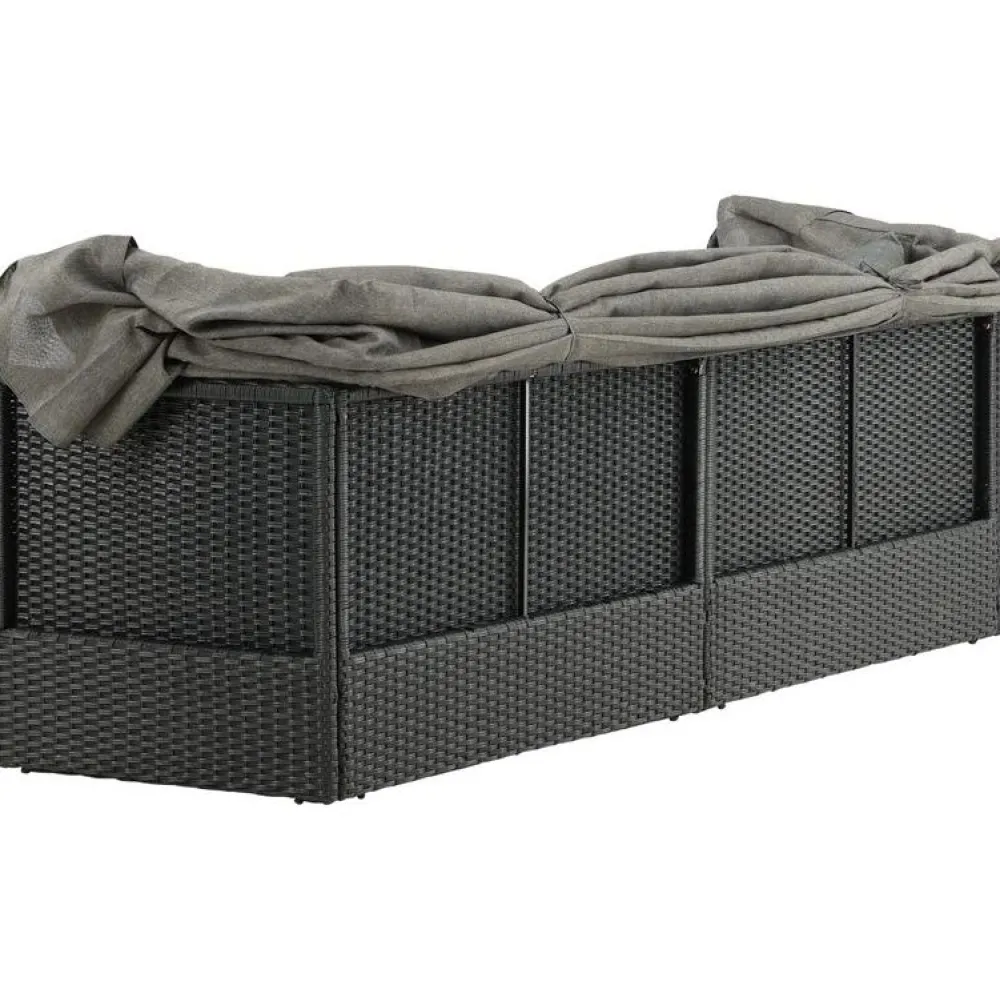Aurinkovuode katoksella Nopy, harmaa/musta*Venture Home Clearance