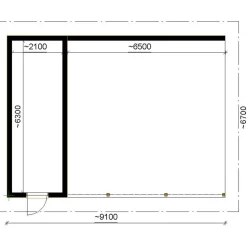 Autokatoksen runkopaketti , kahden auton seinällinen katos ja varasto, kerrosala 17 m²*Timburg Sale