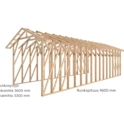 Discount Autokatoksen runkopaketti , alle 50 m², naulalevyrakenteinen Autokatokset
