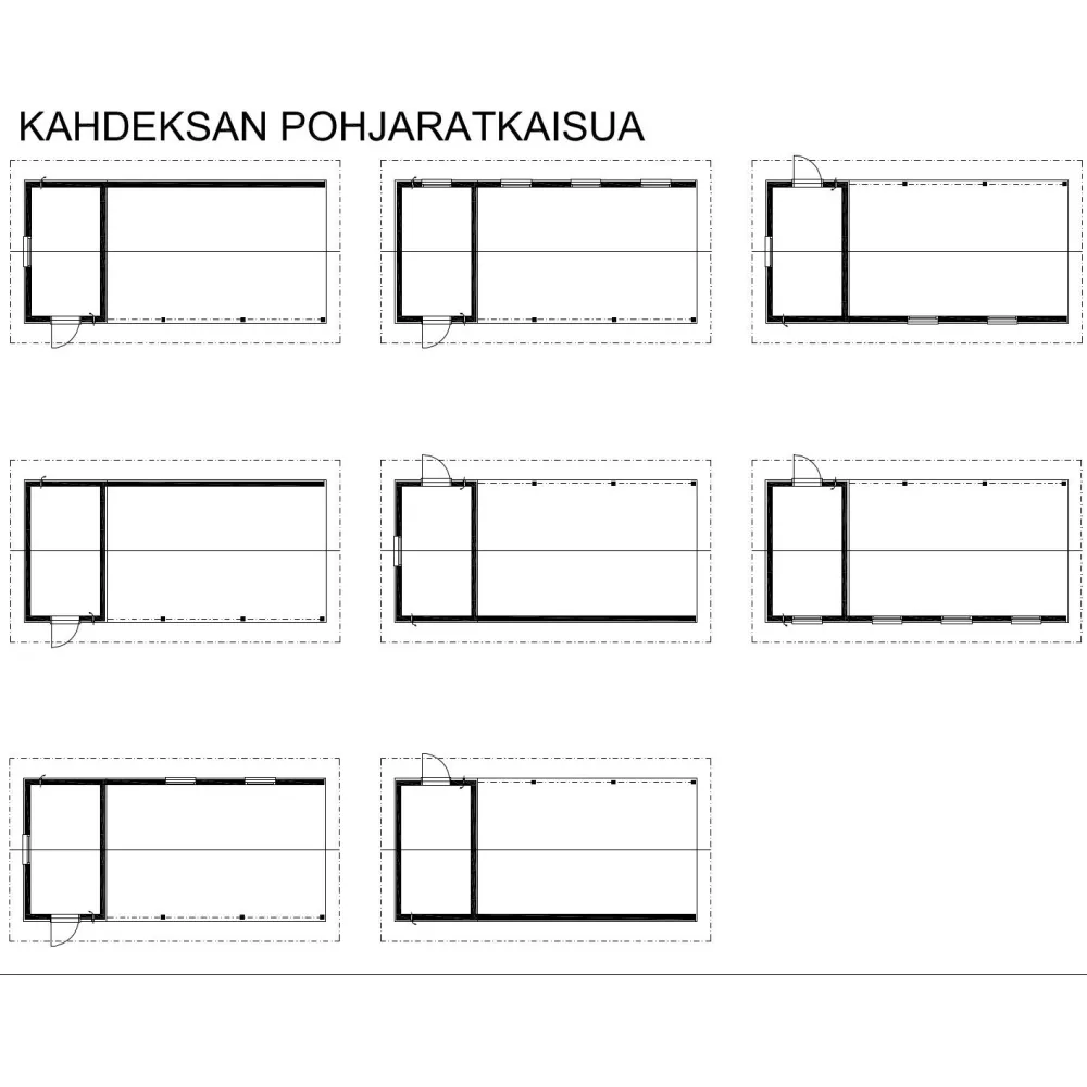 Discount Autokatoksen runkopaketti , yhden auton seinällinen katos ja varasto, kerrosala 11 m² Autokatokset|Autotallit Yhdelle Autolle