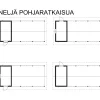 Autokatoksen runkopaketti , yhden auton avoin katos ja varasto, kerrosala 11 m² Autokatokset|Autotallit Yhdelle Autolle