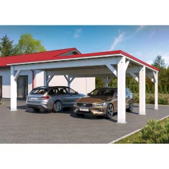 Sale Autokatos Ralf 42m2, kantavuus 250 kg/m² Autokatokset|Autotallit Kahdelle Autolle