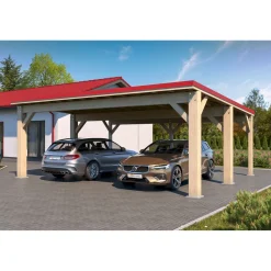 Sale Autokatos Ralf 42m2, kantavuus 250 kg/m² Autokatokset|Autotallit Kahdelle Autolle