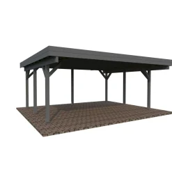Autokatos Karl, 20,6m² CP6051 Autotallit Ilman Rakennuslupaa|Autokatokset
