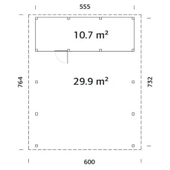 Autokatos Karl, vajalla, 40,6 m2 CP5673-1*Palmako Clearance