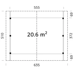 Autokatos Robert, 20,6m² CP5637*Palmako Outlet