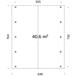 Best Autokatos Robert 40,6 m2 CP5673 Autokatokset|Autotallit Kahdelle Autolle