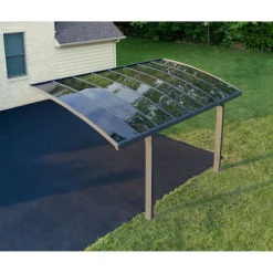 Autokatos Arizona Breeze, 13.8m², yhdelle autolle, tummanharmaa/harmaa*Palram-Canopia Hot