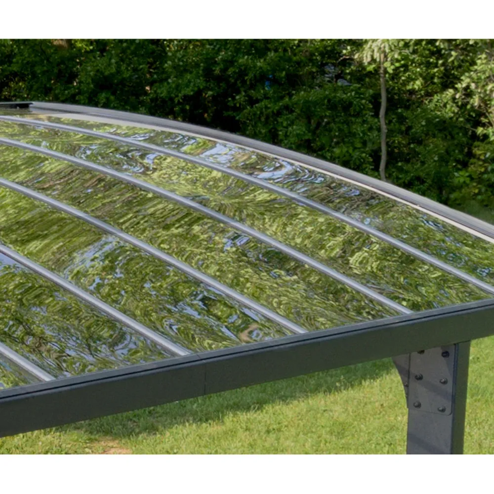 Discount Autokatos Arizona Breeze Wings&Arch, 26.9m², kahdelle autolle, tummanharmaa/harmaa Autotallit Ilman Rakennuslupaa|Autokatokset