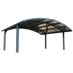 Discount Autokatos Arizona Breeze Wings&Arch, 26.9m², kahdelle autolle, tummanharmaa/harmaa Autotallit Ilman Rakennuslupaa|Autokatokset