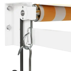 Automaattisesti sisäänkelattava markiisi keltavalkoinen 3x2,5 m*FinePRICE Sale
