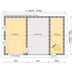 Sale Autotalli ja -katos C7, 61m² Autotallit Kahdelle Autolle