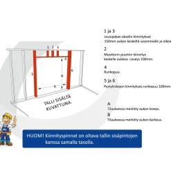 Autotallin mittatilaus nosto-ovi , leveys 4400-5500 mm*Timburg Hot