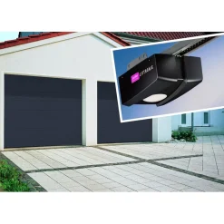 Discount Autotallin nosto-ovipaketti Nordic 2500x2125mm vaakauritettu + avaaja Liftronic 500 valkoinen Autotallinovet|Autotallinovet