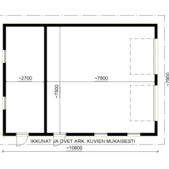 Autotallin runkopaketti , kahden auton talli ja varasto, kerrosala 86 m²*Timburg Sale