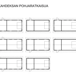 Clearance Autotallin runkopaketti, yhden auton kylmä talli varastolla, kerrosala 37 m² Autotallit Yhdelle Autolle|Autotallien Runkopaketit