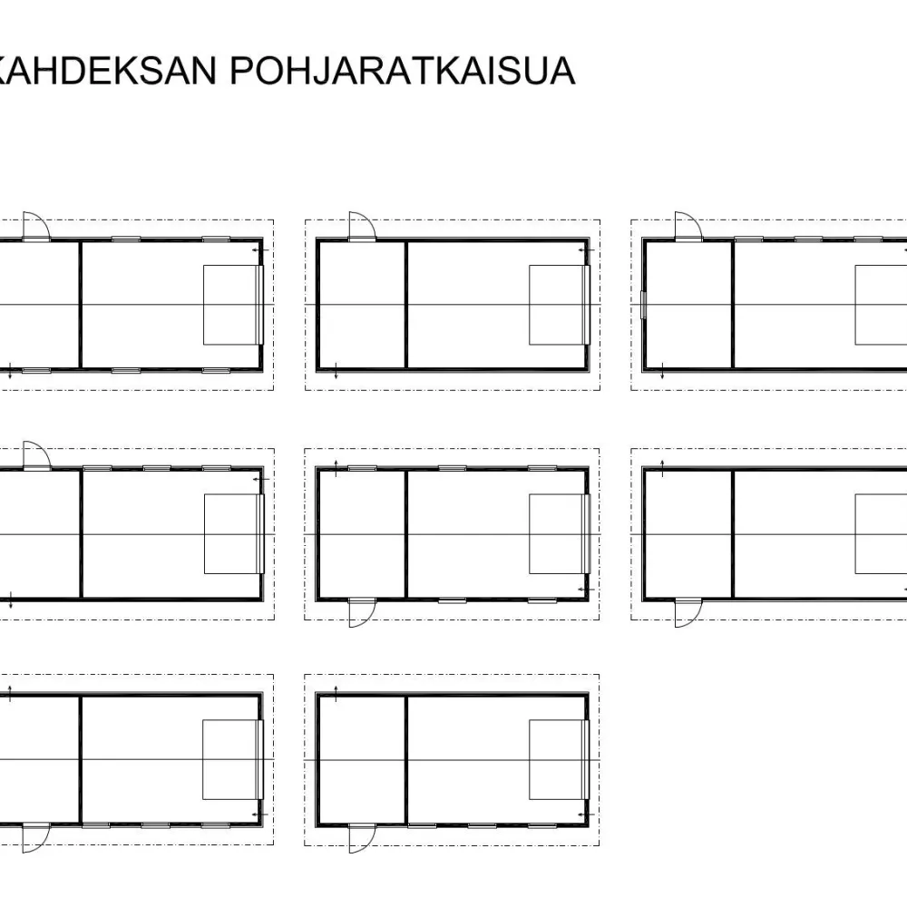 Clearance Autotallin runkopaketti, yhden auton kylmä talli varastolla, kerrosala 37 m² Autotallit Yhdelle Autolle|Autotallien Runkopaketit