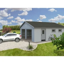 Hot Autotalli Andre ilman ovea 44,7 m² Autotallit Kahdelle Autolle