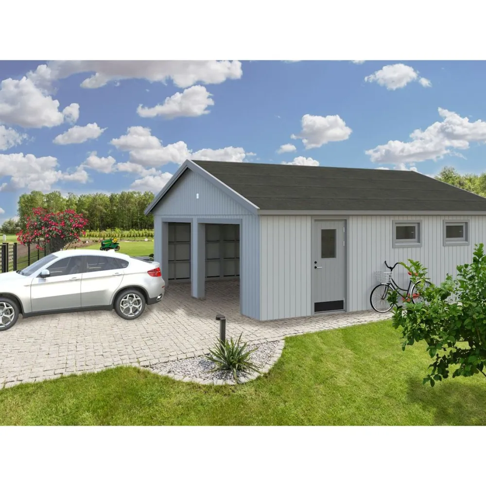 Hot Autotalli Andre ilman ovea 44,7 m² Autotallit Kahdelle Autolle