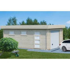 Autotalli Rasmus, nosto-ovella, 19m² FR44-3857-5 Autotallit Ilman Rakennuslupaa