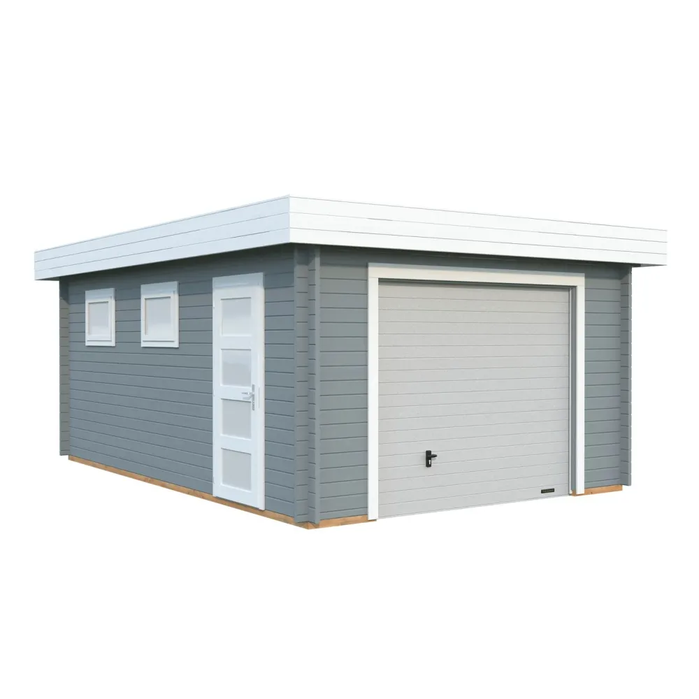 Autotalli Rasmus, nosto-ovella, 19m² FR44-3857-5 Autotallit Ilman Rakennuslupaa