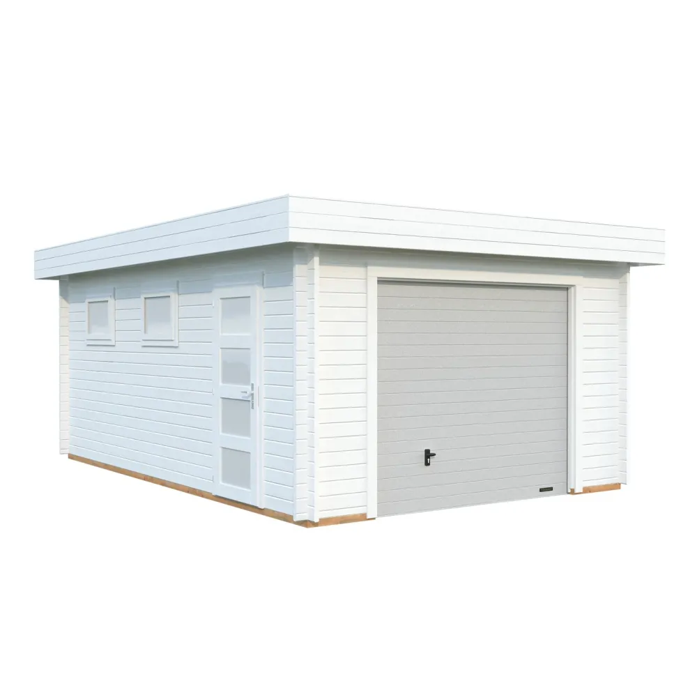 Autotalli Rasmus, nosto-ovella, 19m² FR44-3857-5 Autotallit Ilman Rakennuslupaa