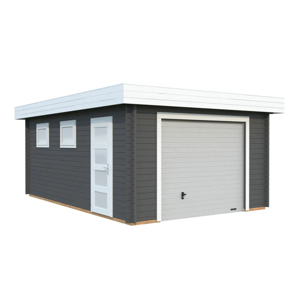 Autotalli Rasmus, nosto-ovella, 19m² FR44-3857-5 Autotallit Ilman Rakennuslupaa
