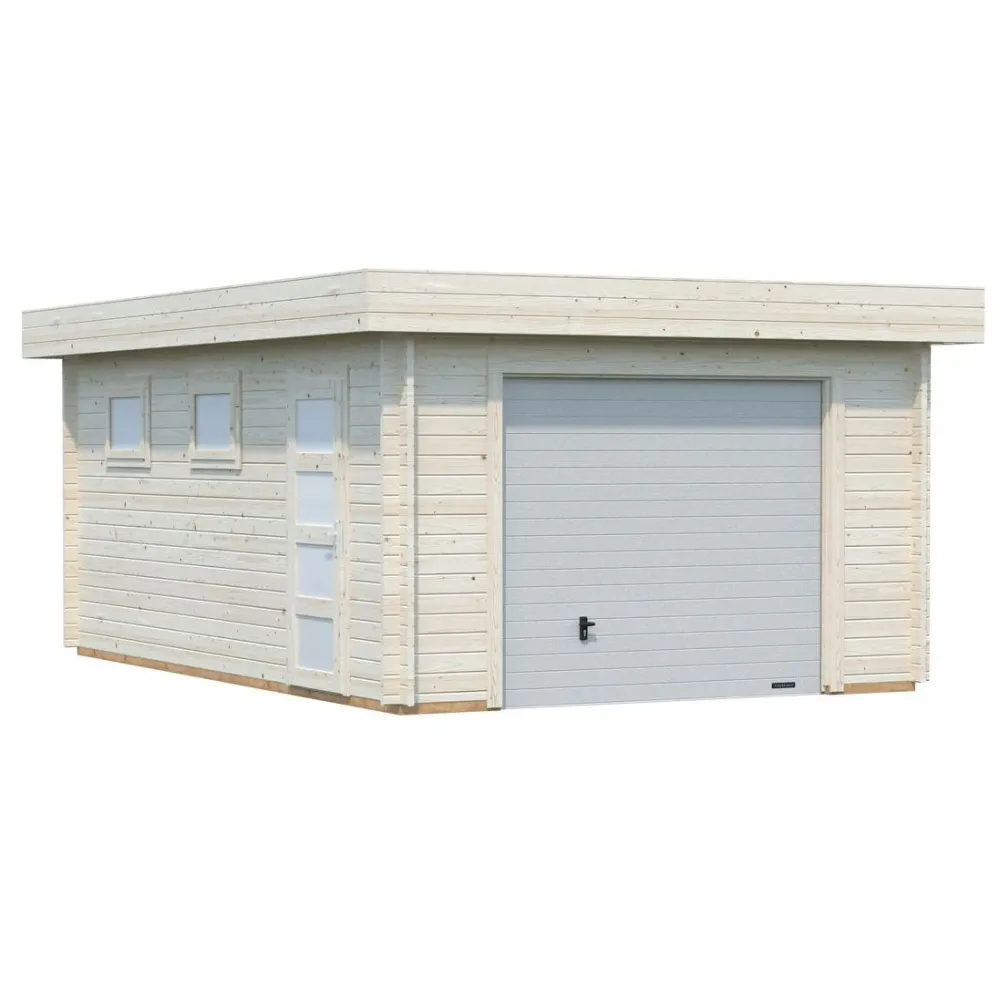 Autotalli Rasmus, nosto-ovella, 19m² FR44-3857-5 Autotallit Ilman Rakennuslupaa