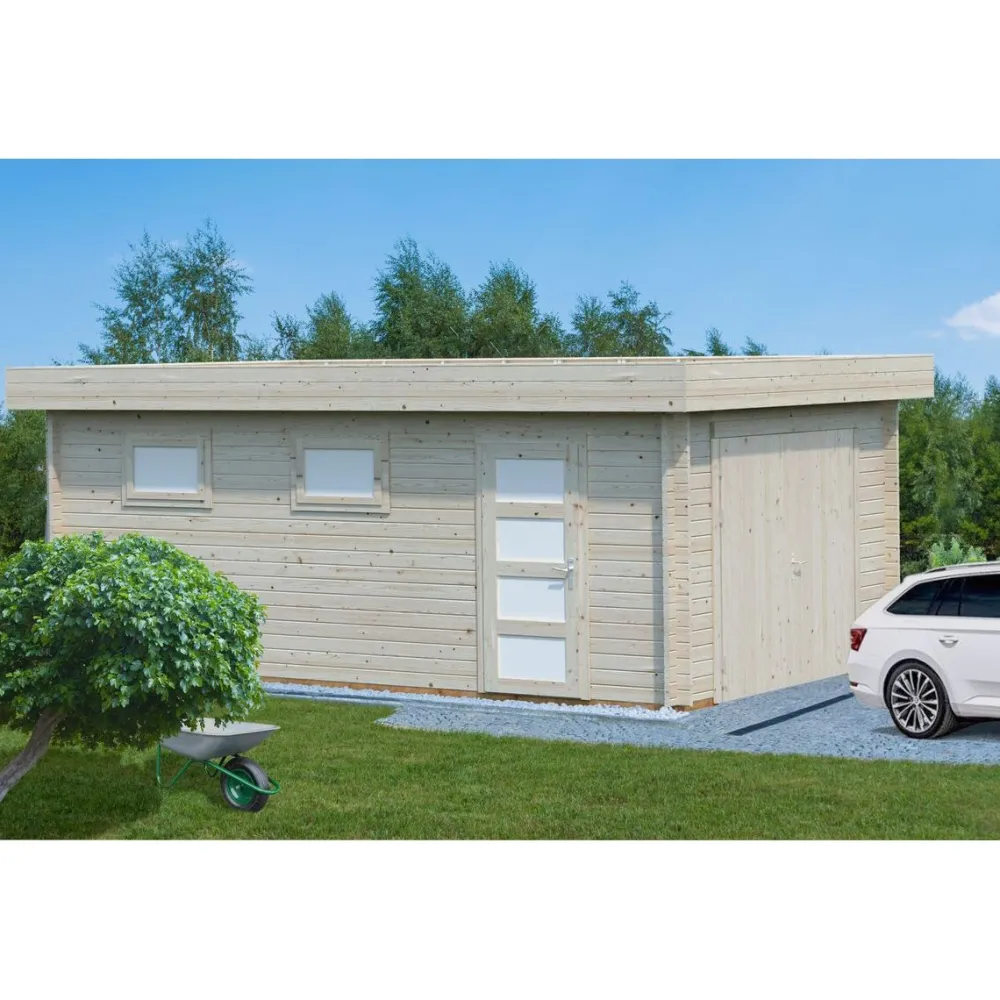 Autotalli Rasmus, puuovella, 19m² FR44-3857-6*Palmako Clearance