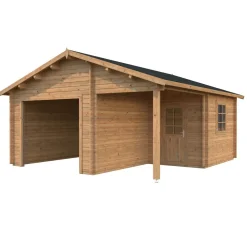 Autotalli Roger ilman ovea 21,9+5,2 m²*Palmako New