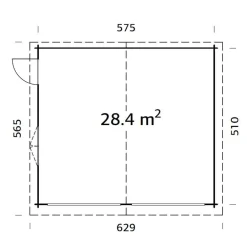 Autotalli Roger ilman ovea 28,4 m²*Palmako Discount