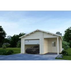 Autotalli Roger nosto-ovella 21,9+5,2 m² Autotallit Ilman Rakennuslupaa|Autotallit Yhdelle Autolle