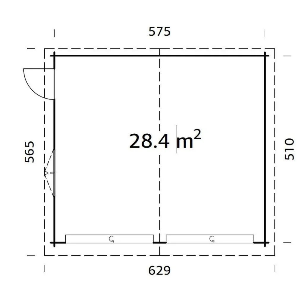 Autotalli Roger nosto-ovella 28,4 m²*Palmako New