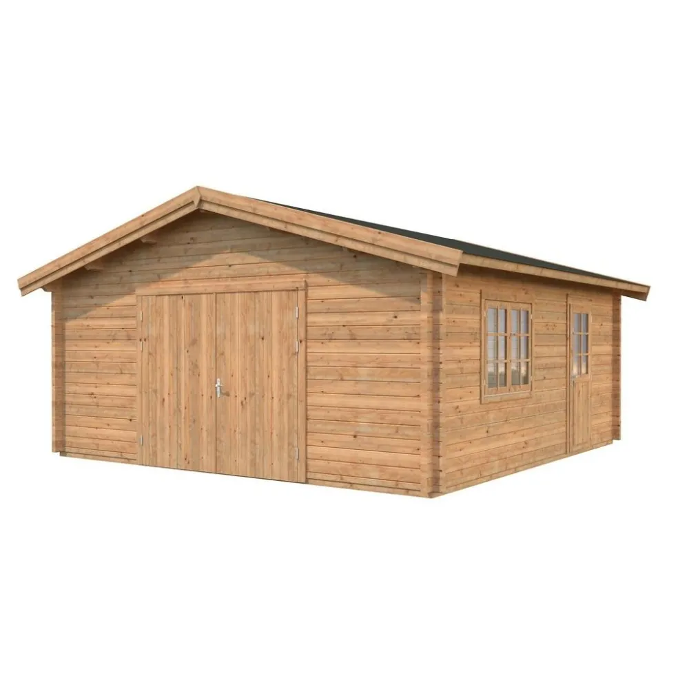 Autotalli Roger, puuovella, 27,7m² FR70-5656-1*Palmako Discount