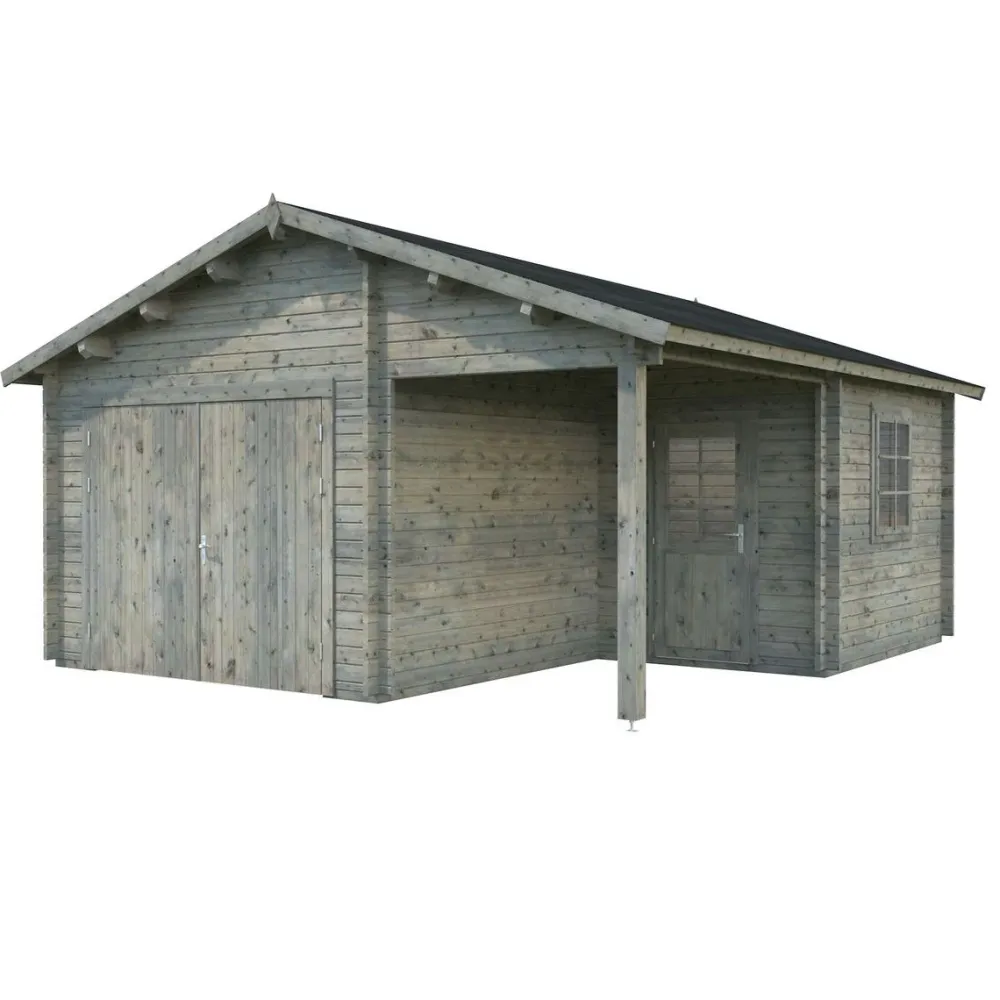 Autotalli Roger puuovella 21,9+5,2 m²*Palmako Sale