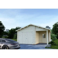 Autotalli Roger puuovella 21,9+5,2 m²*Palmako Sale