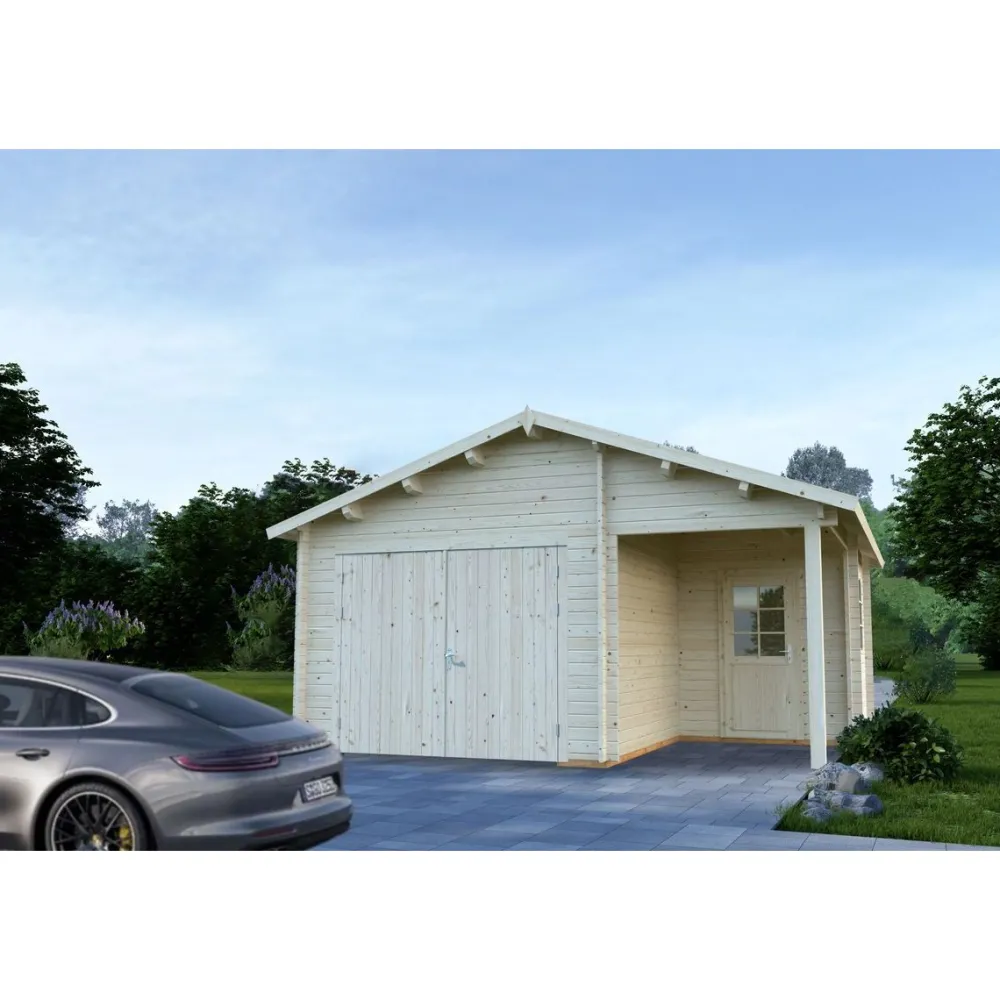 Autotalli Roger puuovella 21,9+5,2 m²*Palmako Sale