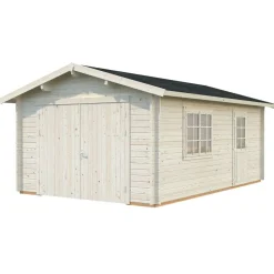 Autotalli Roger, puuovella, 19m² FR44-3857*Palmako Discount