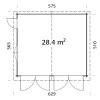 Autotalli Roger puuovella 28,4 m²*Palmako Clearance