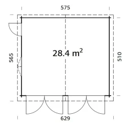 Autotalli Roger puuovella 28,4 m²*Palmako Clearance