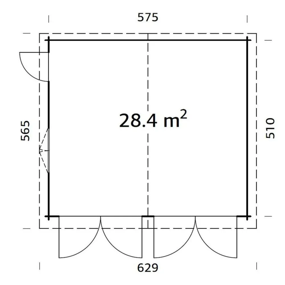 Autotalli Roger puuovella 28,4 m²*Palmako Clearance