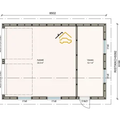 Autotalli D4, 53m²*Piharati Online