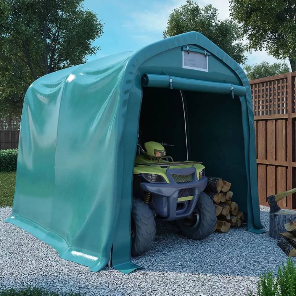 Autotalliteltta pvc 2,4x2,4 m vihreä*FinePRICE Online